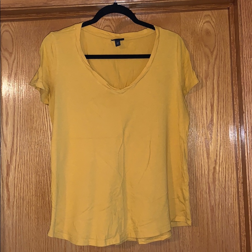 Torrid Mustard Yellow V Neck T Shirt